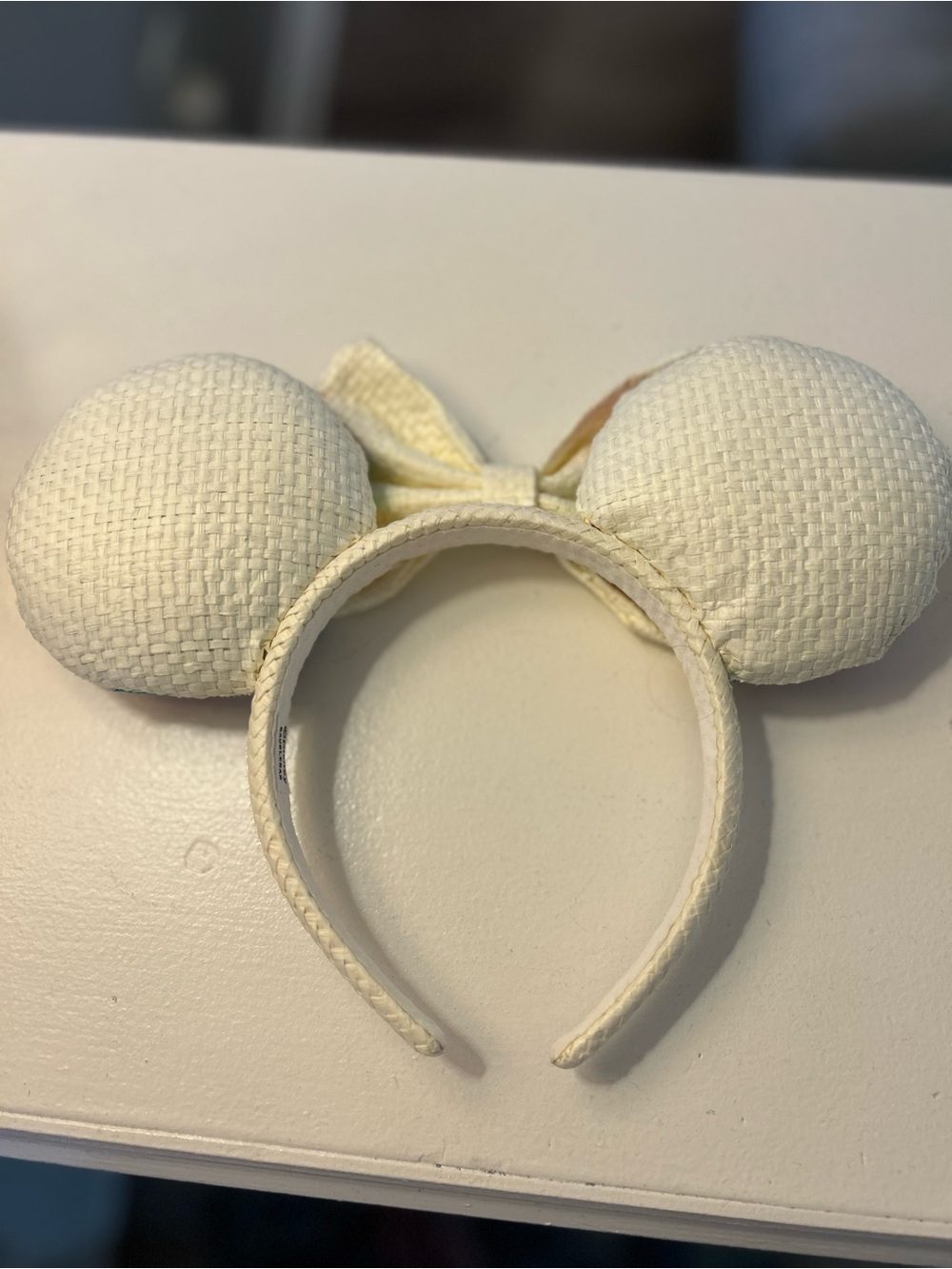 BaubleBar Rainbow Ear Headband with Cream Bow - Picture 2 of 3